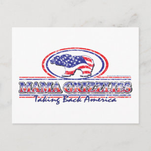 Postal NEW-Patriotic-Grizzly