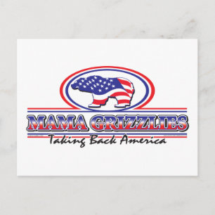 Postal NEW-Patriotic-Grizzly