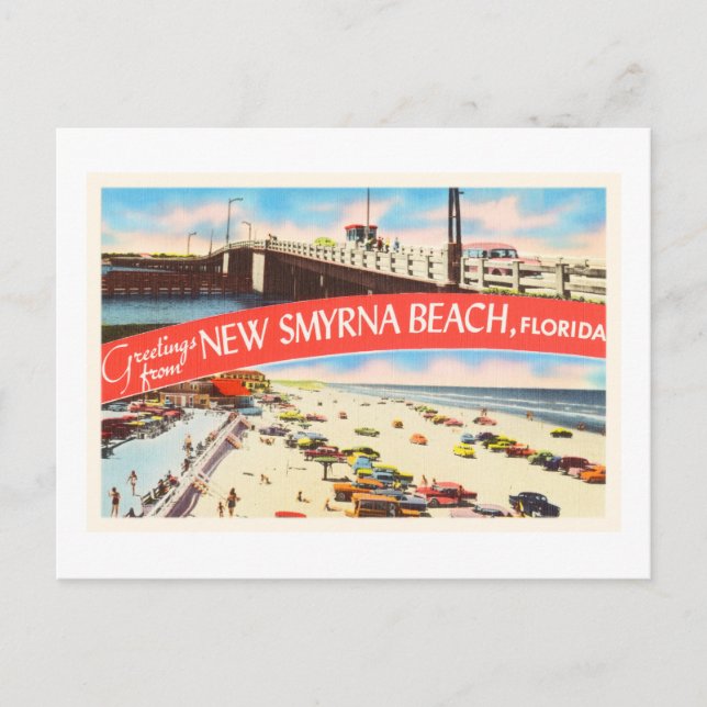 Postal New Smyrna Beach Florida Florida Viejo Souvenir Vi (Anverso)