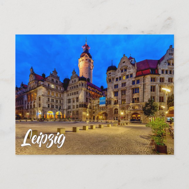 Postal New Town Hall Town Square, Leipzig, Germany (Anverso)