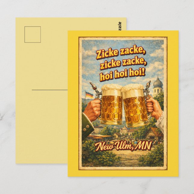 Postal  New Ulm MN German Beer Oktoberfest Postcard (Anverso / Reverso)