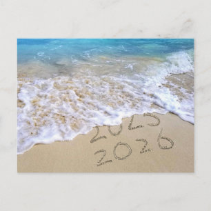 Postal New Year 2025 Beach Sand Gracias