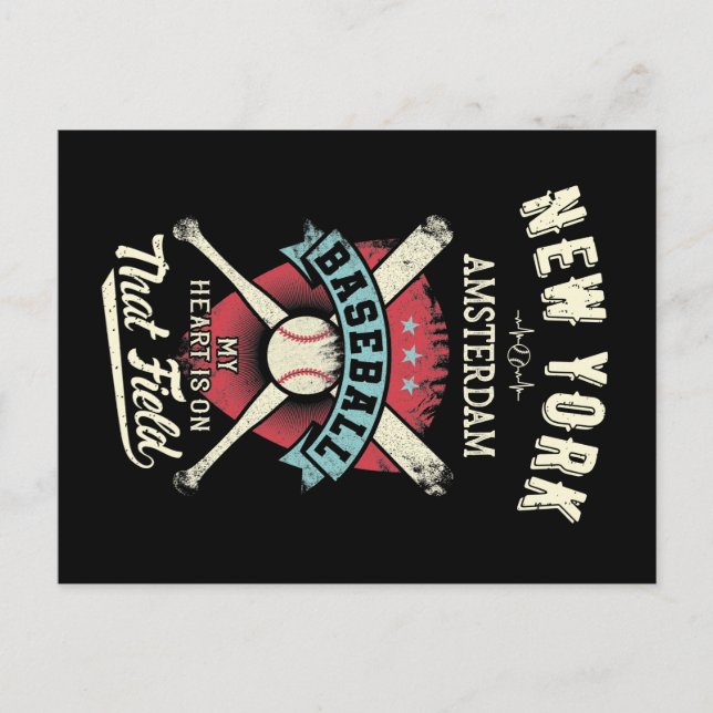 Postal New York Amsterdam Baseball (Anverso)