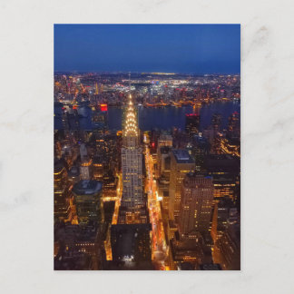 Postal New York City at dusk - Crysler Bulding