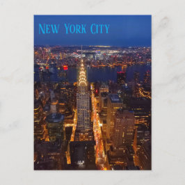 Postal New York City at dusk - Crysler Bulding