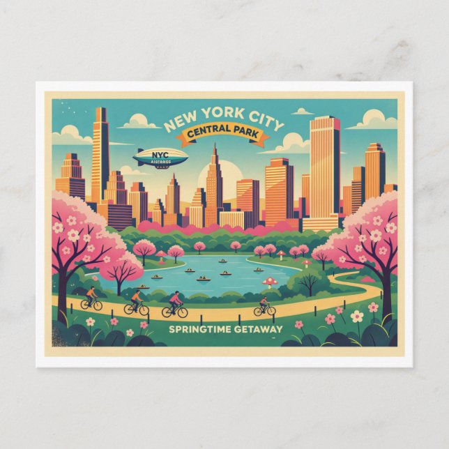 Postal New York City, Central Park Springtime   (Anverso)
