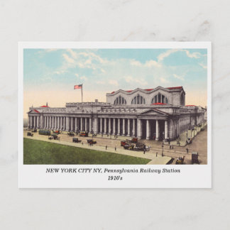 Postal New York City NY, Estación de Ferrocarril Pennsylv