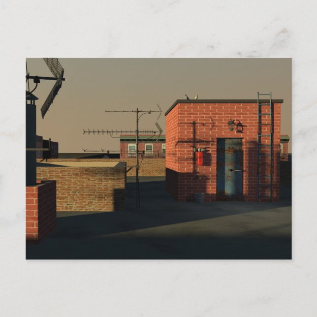 Postal New York City roof (Anverso)