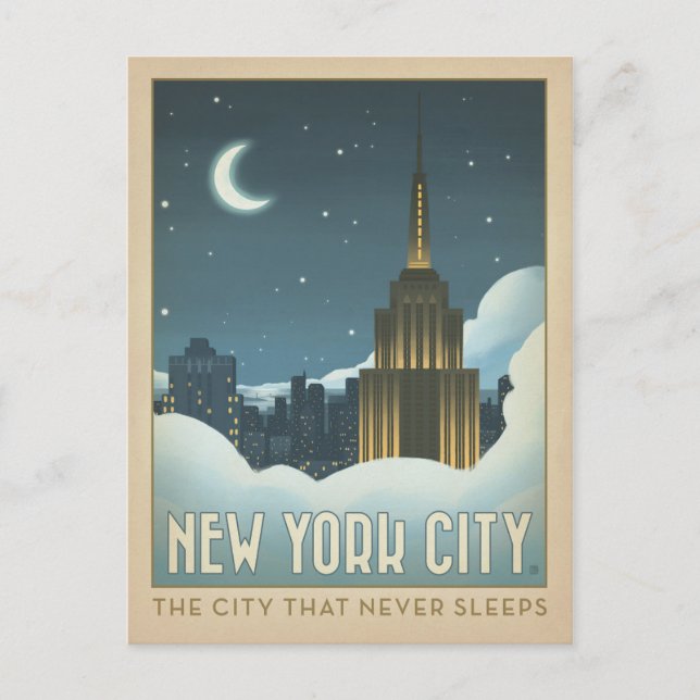 Postal New York City | The City That Never Sleeps (Anverso)