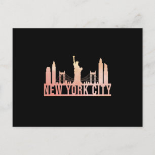 Postal New York City USA Cityscape Skyline Funny Gift