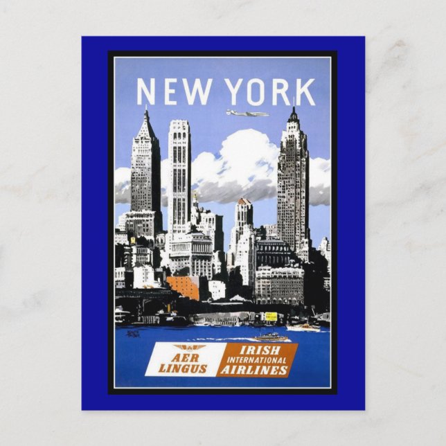 Postal New York Greetings Vintage (Anverso)