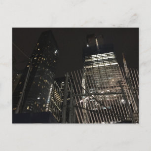 Postal New York Night Downtown NYC Manhattan Postcard