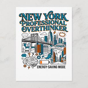 Postal New York Overthinker Modo de ahorro de energía Sil