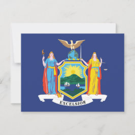 Postal New York State Flag Empire State Liberty Justice