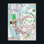 Postal New York: Subway Map, 1940<br><div class="desc">Map of the subway system of New York City,  published by the Union Dime Savings Bank,  1940. | ID:0091976</div>