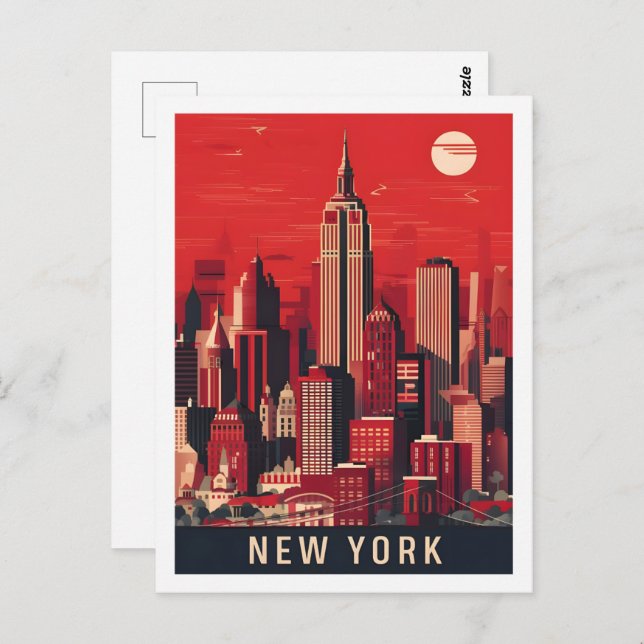Postal New York USA Famous Travel Place (Anverso / Reverso)
