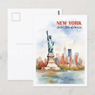 Postal New York USA Famous Travel Place