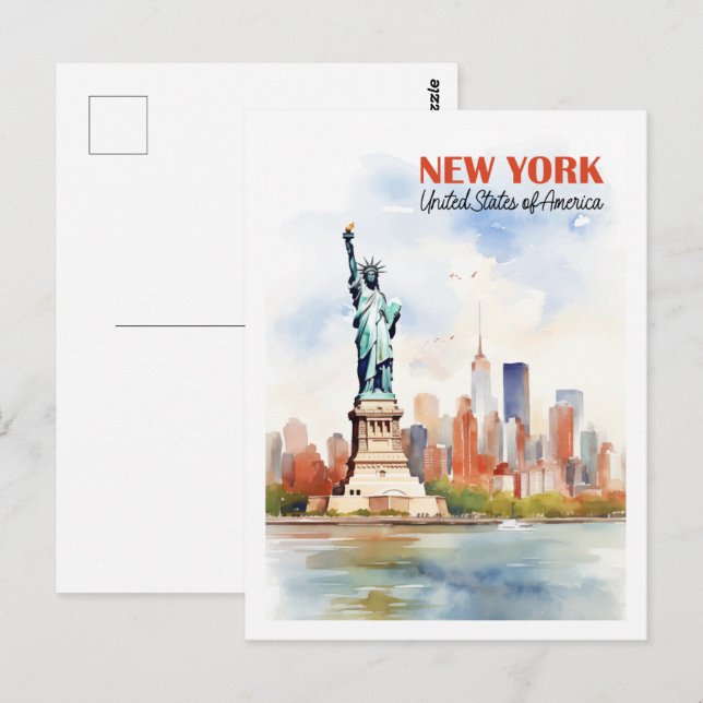 Postal New York USA Famous Travel Place (Anverso / Reverso)