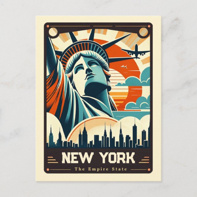 Postal New York | Vintage patriótico (Anverso)