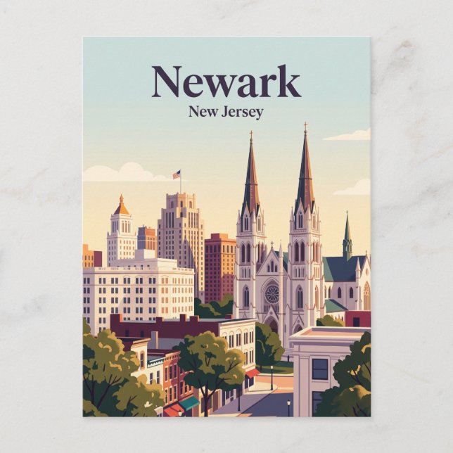 Postal Newark, Nueva Jersey (Anverso)