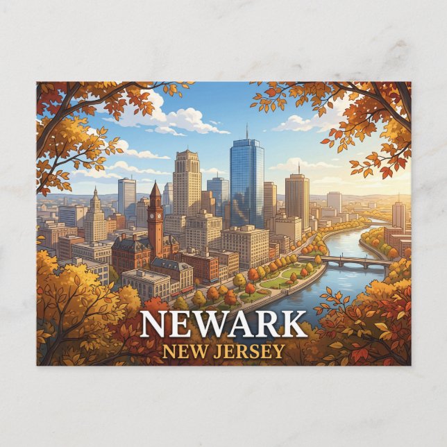 Postal Newark Nueva Jersey (Anverso)