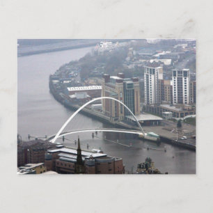 Postal Newcastle en el puente del Milenio sobre Tyne