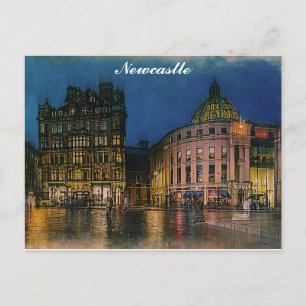 Postal Newcastle Inglaterra Artístico