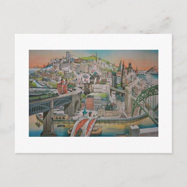 Postal Newcastle upon Tyne Post Card Card (Anverso)