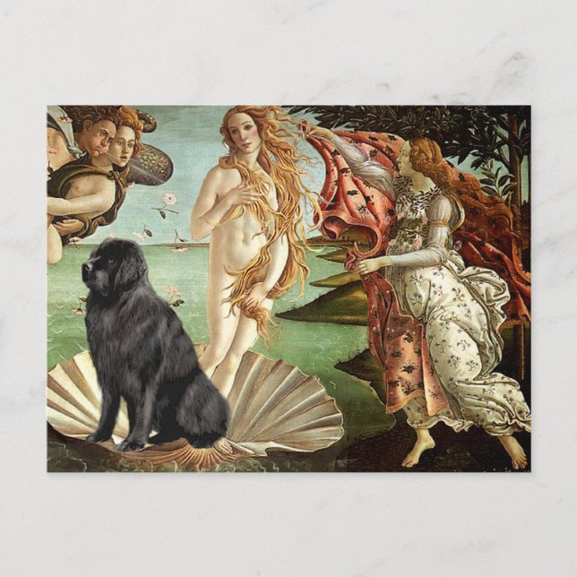 Postal Newfie 1 - Nacimiento de Venus (Anverso)