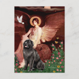 Postal Newfie 2 - Ángel sentado