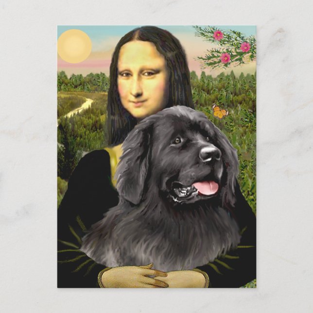 Postal Newfie 2 - Mona Lisa (Anverso)