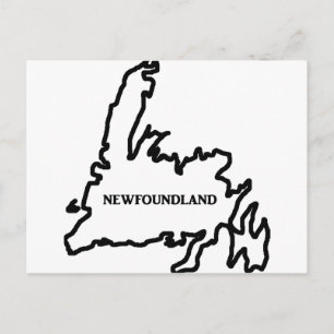 Postal newfoundland labrador contorno con nombre de perro