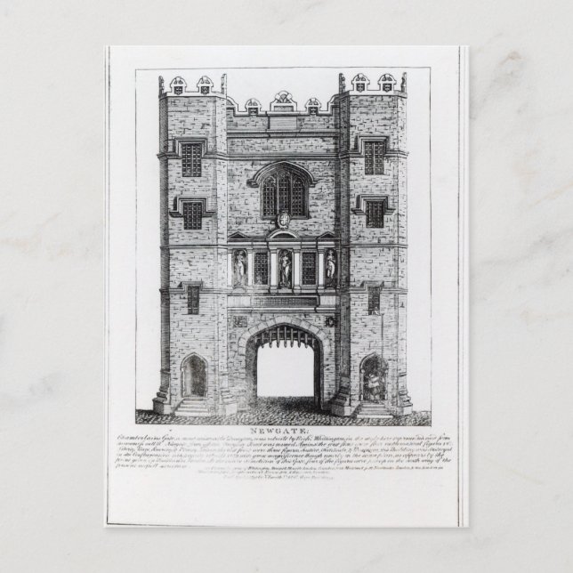 Postal Newgate, Londres, pub. 1761 (Anverso)