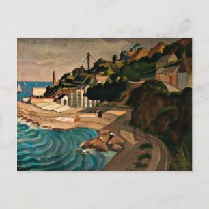 Postal Newlyn, mirando hacia Mousehole - arte Currie