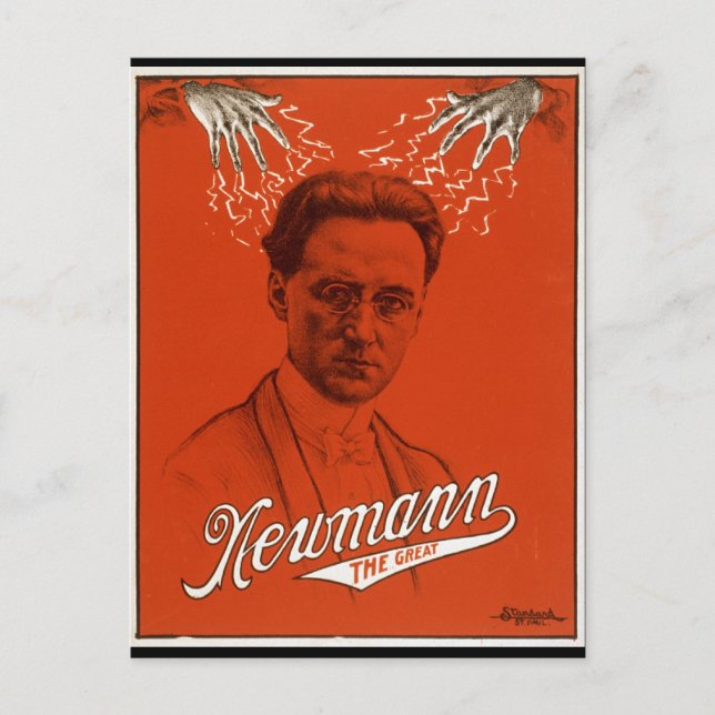 Postal Newmann el gran mago (Anverso)