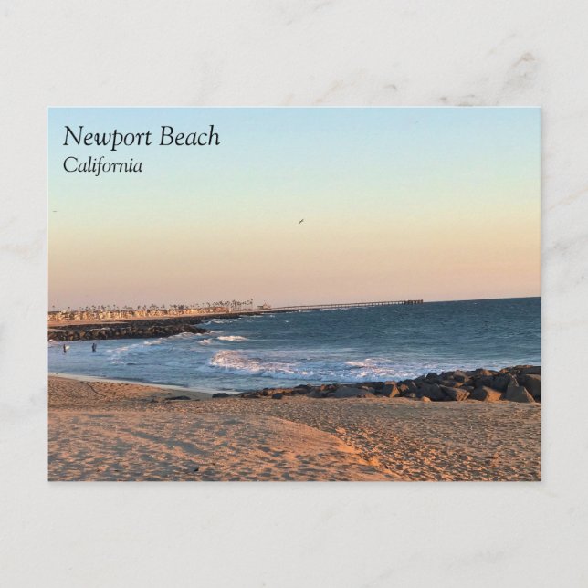 Postal Newport Beach en Sunset, California (Anverso)