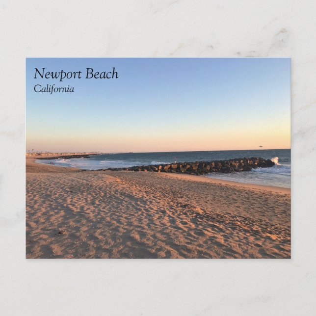 Postal Newport Beach en Sunset, California (Anverso)
