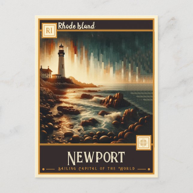 Postal Newport, Isla Rhode | Vintage (Anverso)