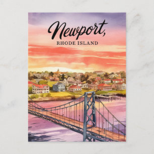 Postal Newport, pintura de Rhode Island