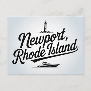 Postal Newport, tipografía de Rhode Island
