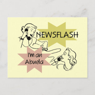Postal Newsflash Soy camisetas y regalos de Abuela