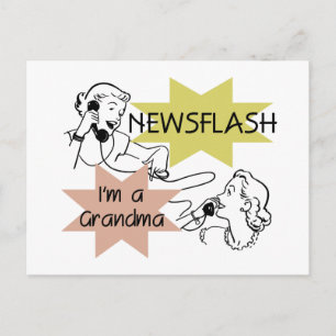 Postal Newsflash Soy camisetas y regalos de la abuela