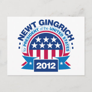 Postal Newt Gingrich para el presidente 2012