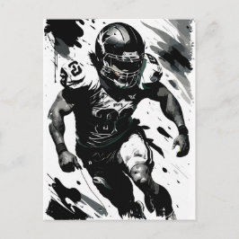 Postal ✪ NFL ✪ Retrato de jugador de fútbol ☛ vector abst