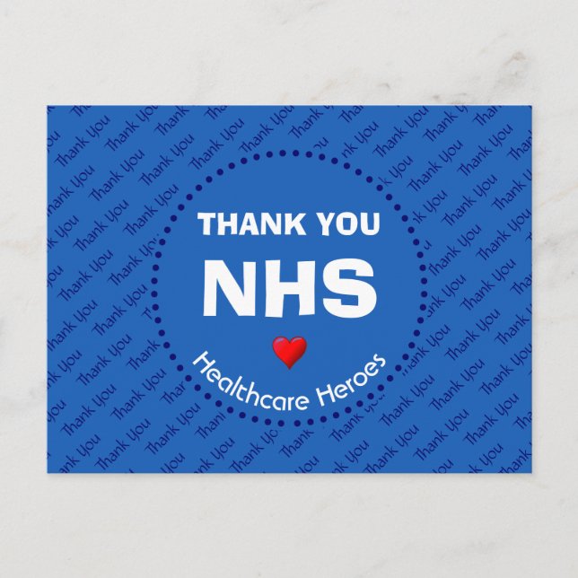 Postal NHS Gracias PERSONALIZABLE de Héroes de la Salud (Anverso)