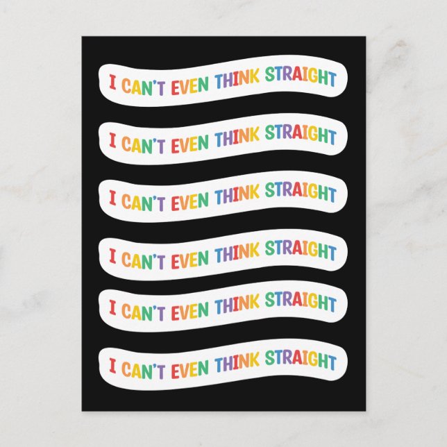 Postal Ni siquiera puedo pensar directamente | Mes del or (Anverso)