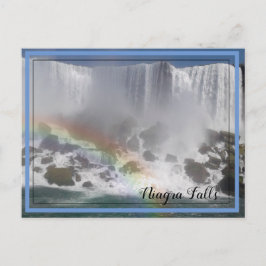 Postal Niagara cae bajo el arco iris
