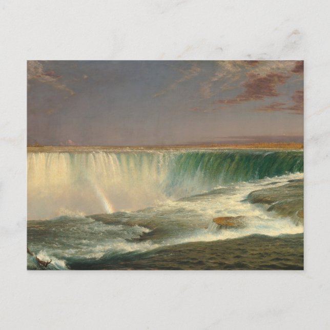 Postal Niagara, cascada por la iglesia Frederic Edwin (Anverso)