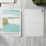 Postal Niagara Falls Horseshoe Falls Viaje Arte Vintage<br><div class="desc">Cataratas del Niágara en un estilo de arte vector. Su emplazamiento en la orilla oeste del río Niágara da a las Cataratas Horseshoe,  la zona más amplia de las cascadas.</div>