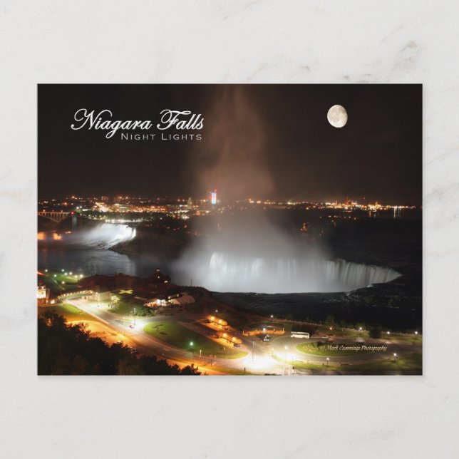 Postal Niagara Falls Night Lights (Anverso)